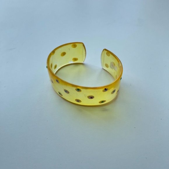 Vintage Celluloid Polkadot Bangle - Picture 3 of 3